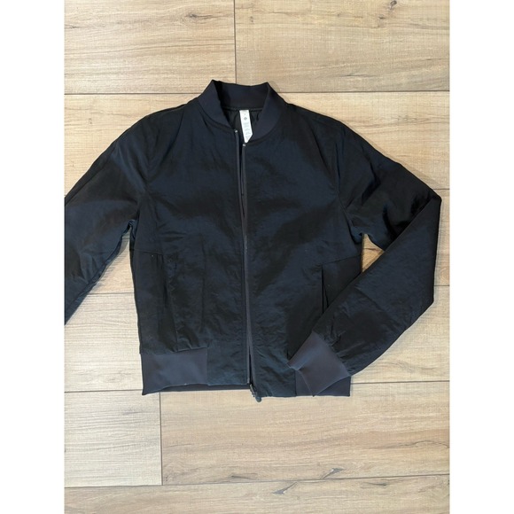 Lululemon Women's Non-stop Bomber Jacket 2 Black Light - Picture 2 of 2